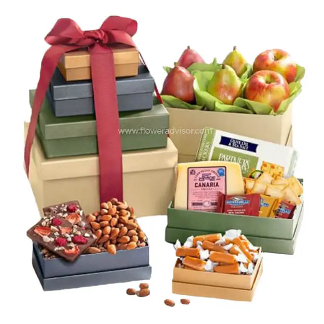 Fruit, Cheese and More Gift Tower