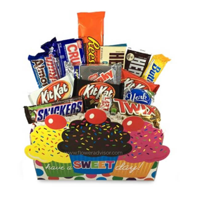 Candy Bar Basket - Exotic Chocolates