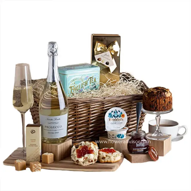 Mothers Day Afternoon Tea With Prosecco Hamper - Gourmet Hampers