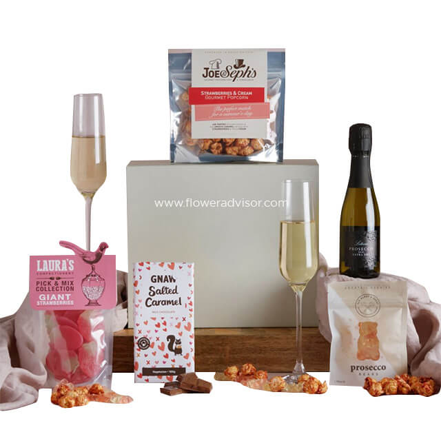 Prosecco & Sweets Gift - Wine Gifts Basket