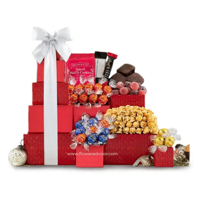 Christmas 2020 - Lindt Chocolate and Sweets Gift Tower - Christmas