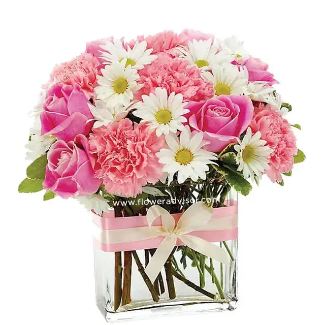 Pinkn Pretty Vase Arrangement - Valentine's Day