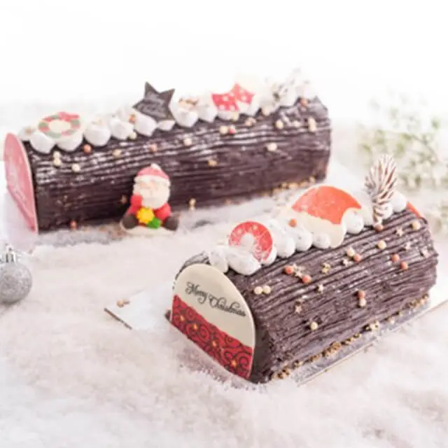 Chocolate Praline Yule Log Cake - Christmas 2023 - Christmas