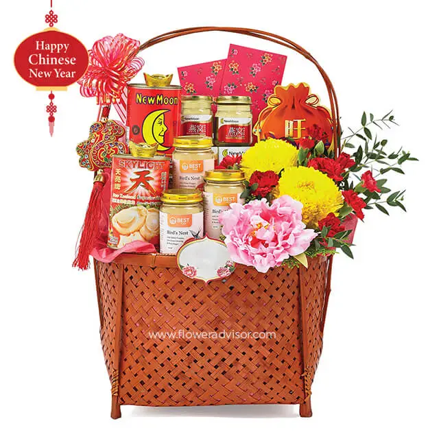 CNY 2022 - Golden Wishes Gift Basket - Chinese New Year