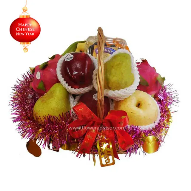 CNY 2021 - New Years Hardcover Fruit Basket - Chinese New Year