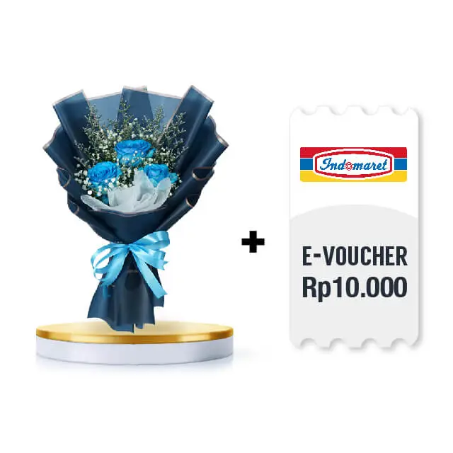 Wonder Blue Bliss Rose with eVoucher Indomaret value Rp 10.000 - FA x Brand Voucher