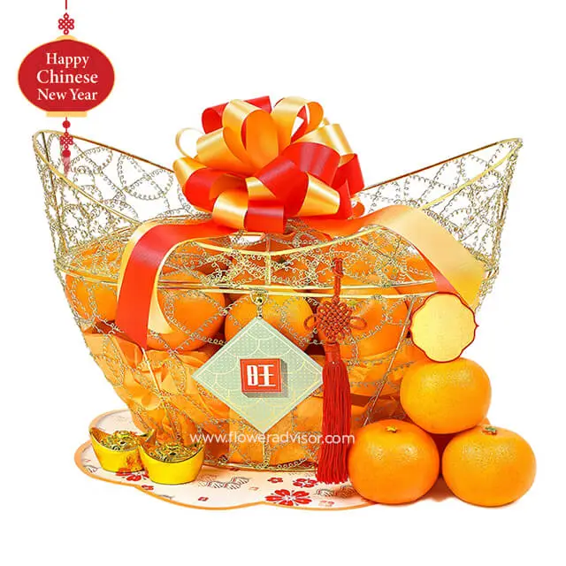 CNY 2022 - Gold & Riches Gift Basket (28 pcs) - Chinese New Year