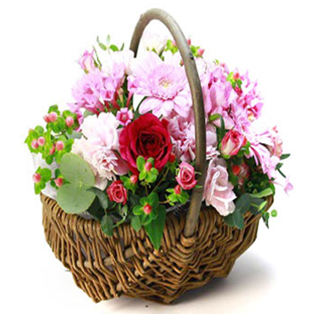 Natural Basket - Mixed Flowers
