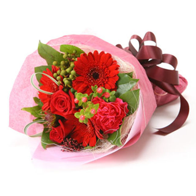 Red Bouquet - Mixed Flowers