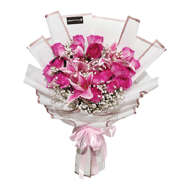 Thinking Of Us - Chic Pink Bouquet - Anniversary