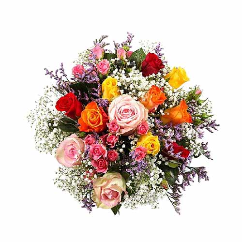 Round Mix Roses - Mixed Roses