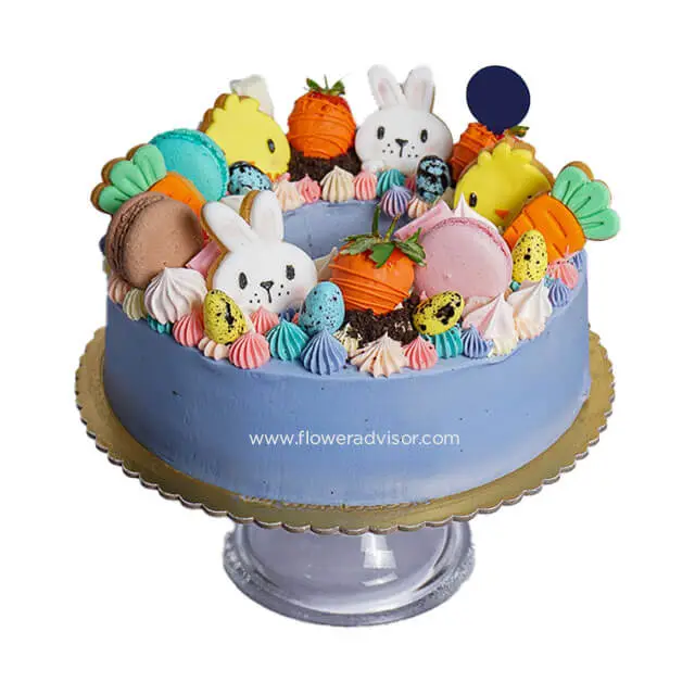 Easter Cookie Chocolate Bunny Cake - Birthday