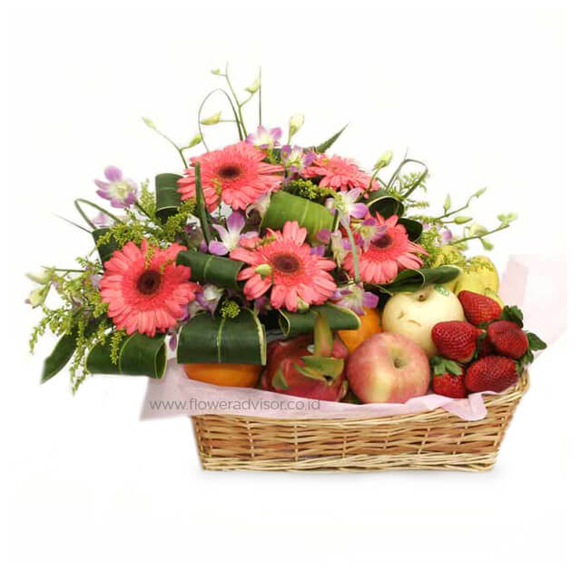 Hampers Fruit and Flower - Electric Dreams FA - Get Well Soon
