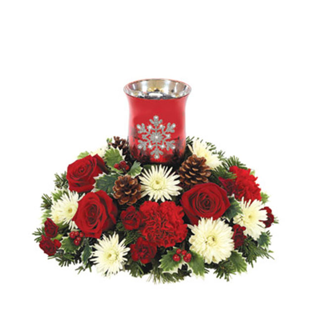 Shimmering Snowflake Centerpiece - Christmas