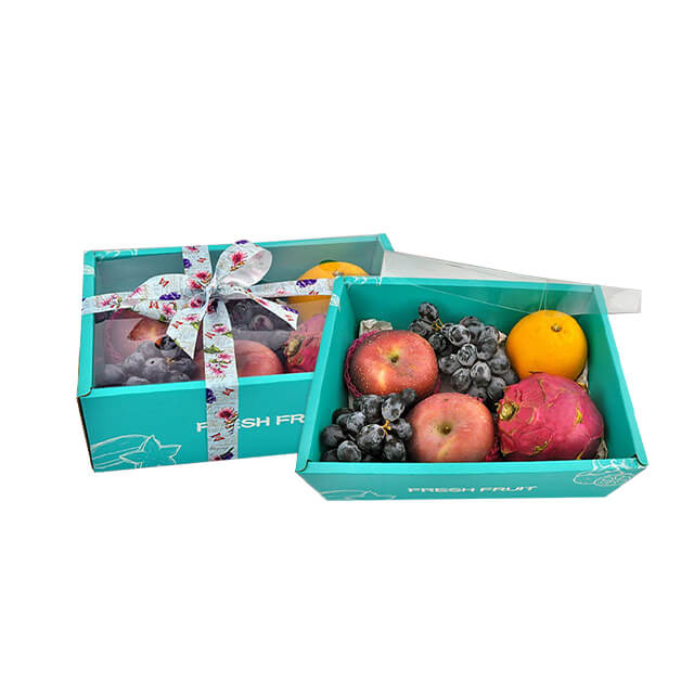 Fruitful Celebration: Assorted Fresh Fruits in Elegant Gift Box - Fruits Baskets