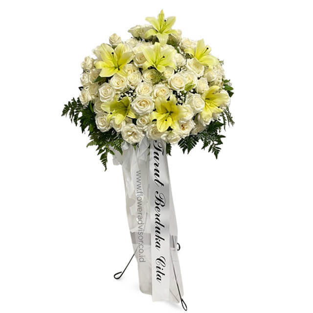 White Top Condolence - Standing_Flower