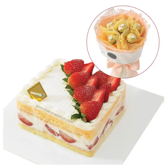 Strawberry Ferrero Shortcake (480g) - Birthday