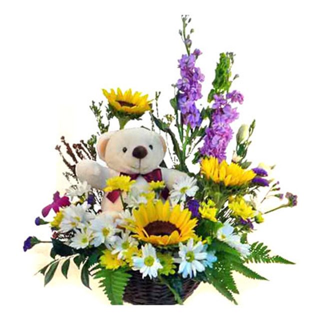 Sunflower & Bear - Birthday