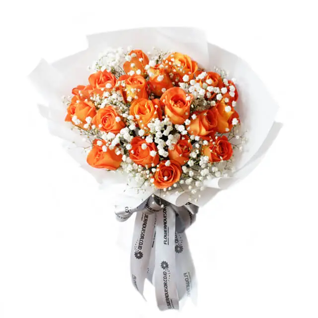 20 Orange Roses Bouquet - Singin in the Rain