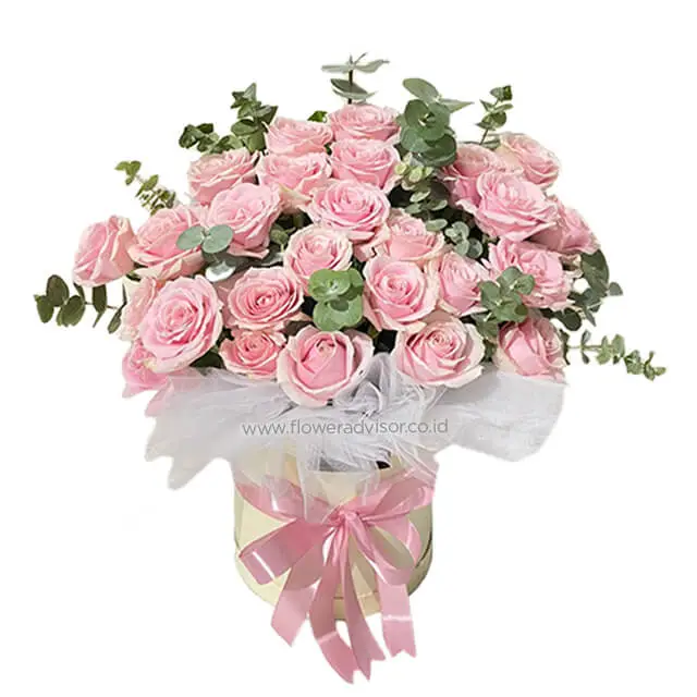 Luxury Pink Roses Bloom Box - Exquisite Pink Bloom Box