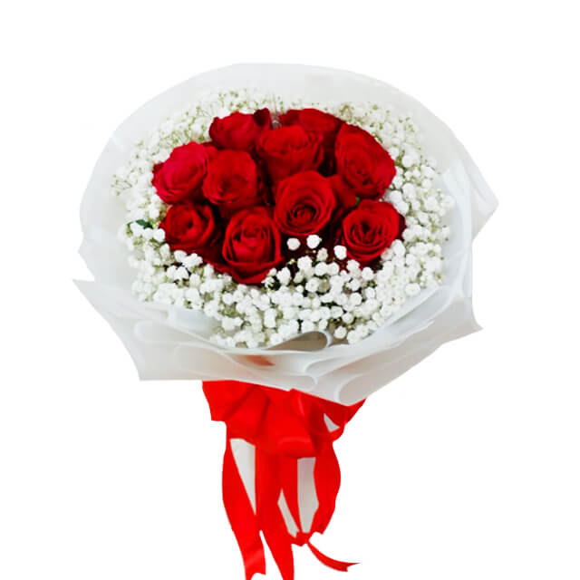 Elegant Red Roses Bouquet - Jacqueline