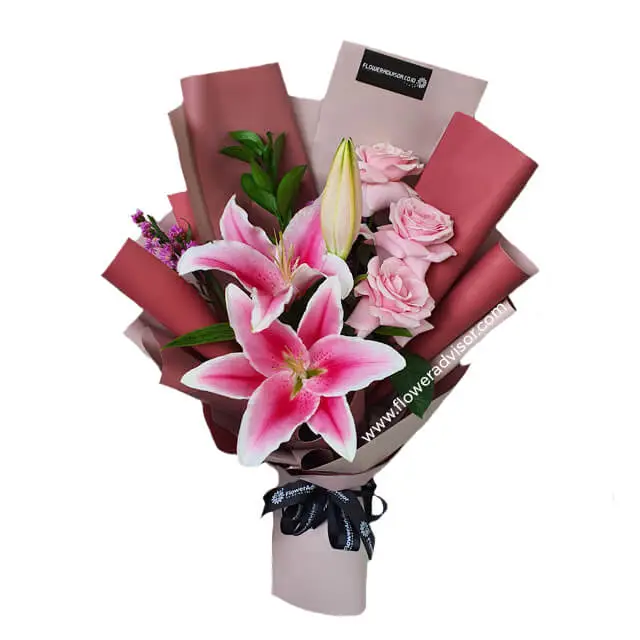 Magical Midnight - Gorgeous Pink Bouquet