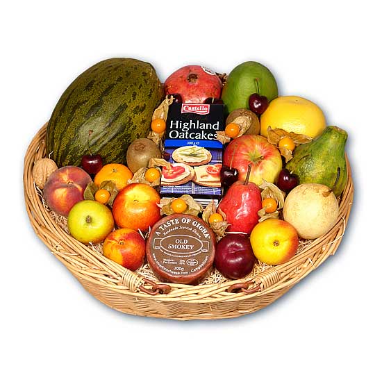 Fruit Basket with Cheese & Oatcakes