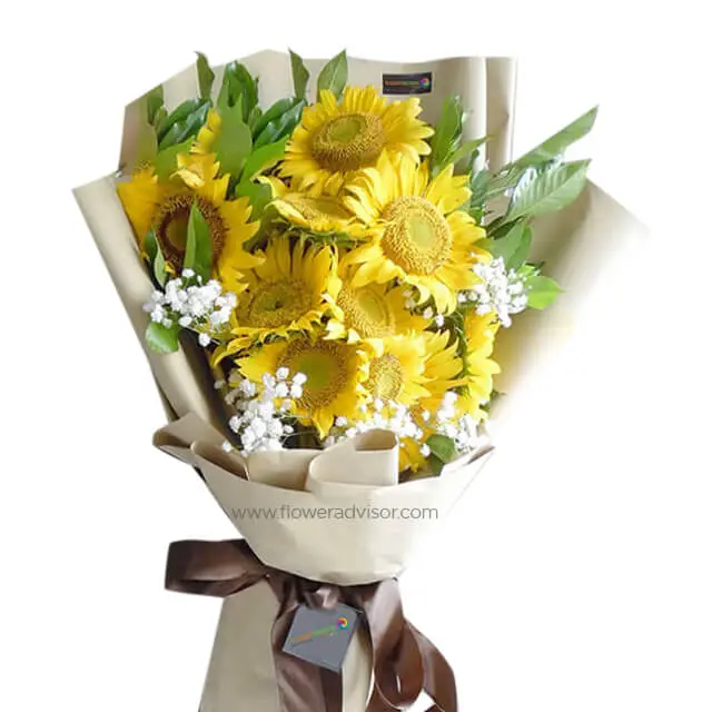 10 Sunflowers Bouquet - Sunny Galore