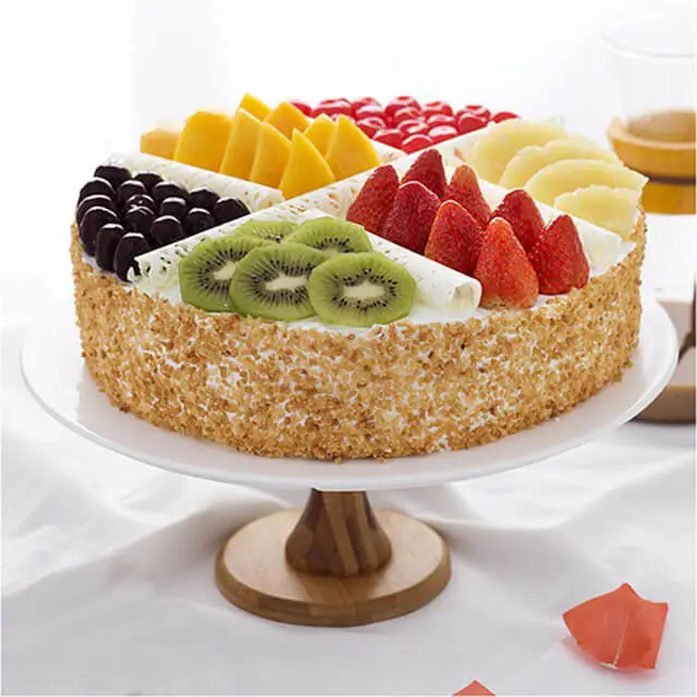Round Multi-Fruit Birthday Cake