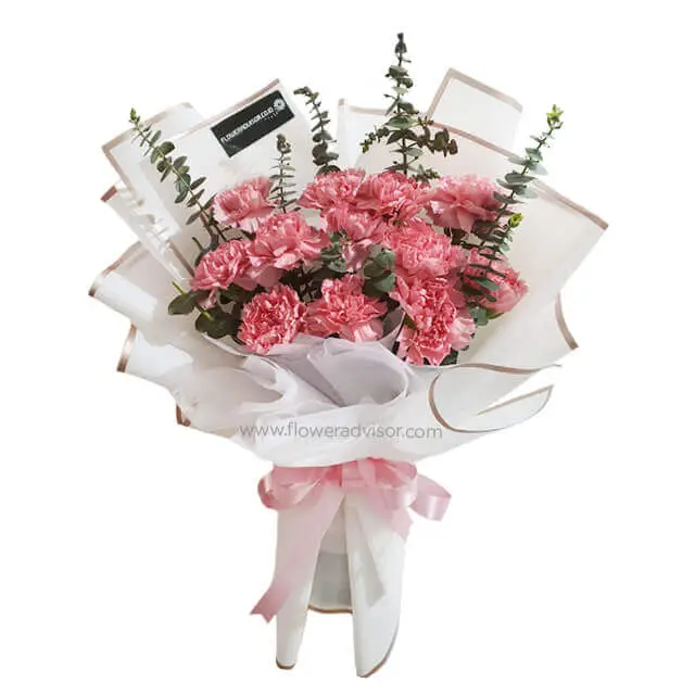 Romantic Carnations Bouquet - Smile For Me