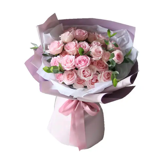 Premium Pink Roses Bouquet - Rose Eternal Blooms