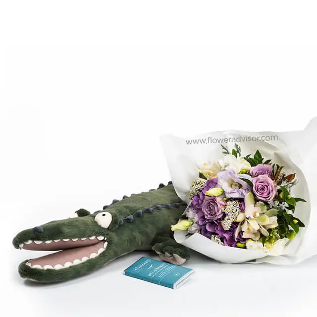 Betsy The Crocodile Toy Posy Gift Set