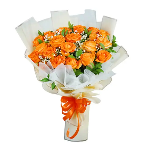 20 Orange Roses Bouquet - Dream