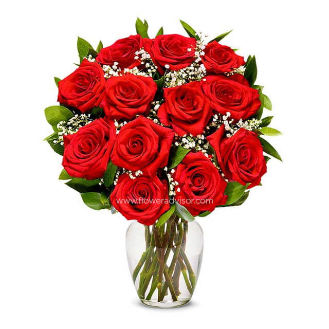 A Dozen Long Stemmed Red Roses