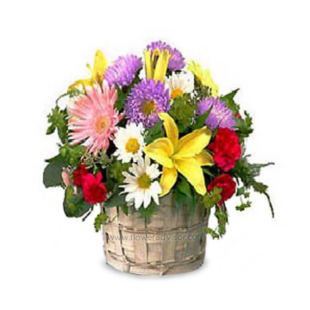 Joy of Flowers Basket - Get Well Soon