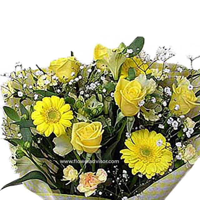 Yellow Sunlime - Hand Bouquets