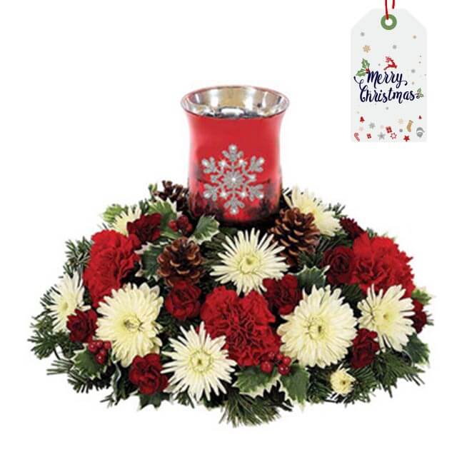 Xmas - Holiday Poinsettia Basket - Christmas