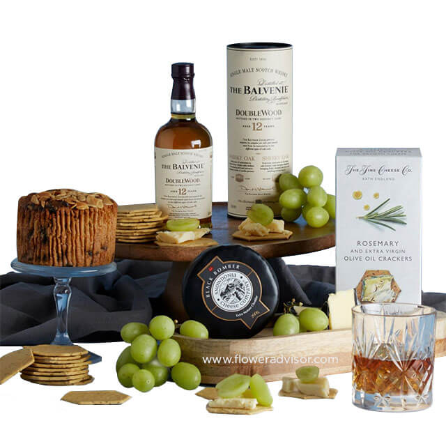 Premium Whisky & Food Gift Basket - Birthday
