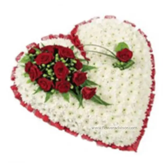 Heart Shaped Tribute - Funeral Flowers