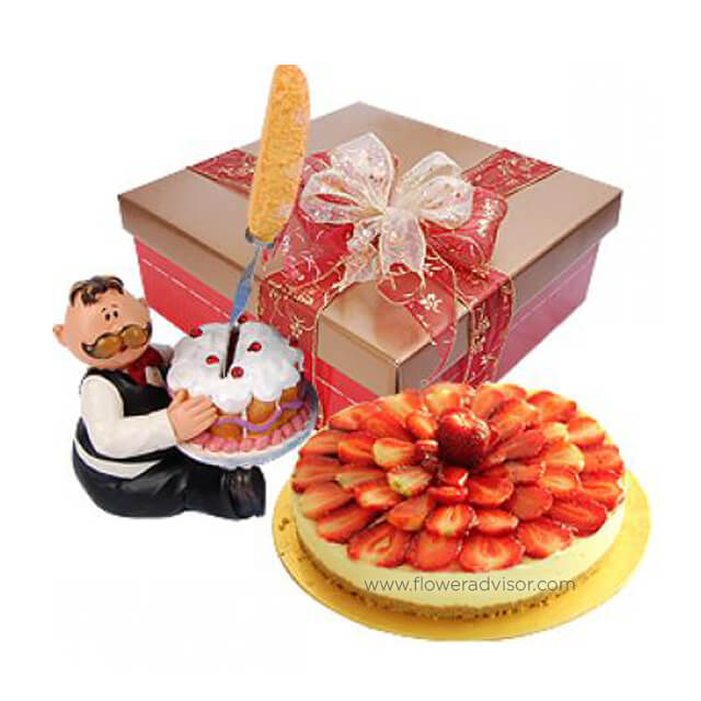 Strawberry Cheesecake (1kg) - Cakes
