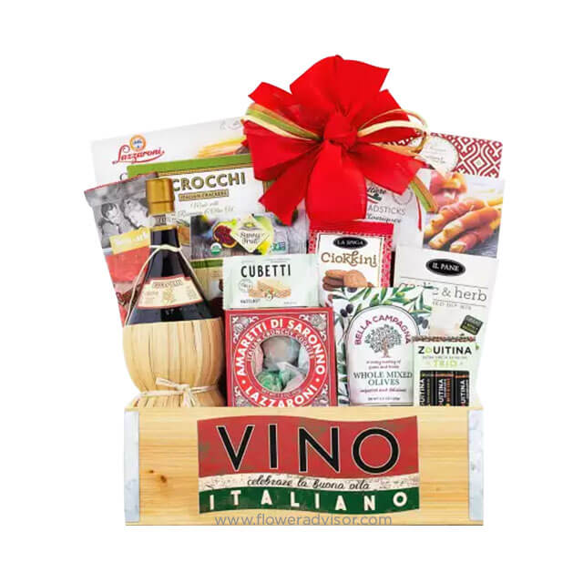 Romanelli Chianti Vino Italiano Wine Basket - Fathers Day