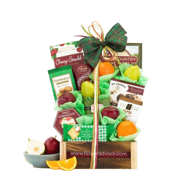 Fresh Fruit, Chocolate and Snacks Gift Basket - Sister Day