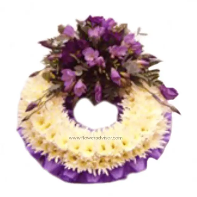 Purple Tribute Wreath - Condolence