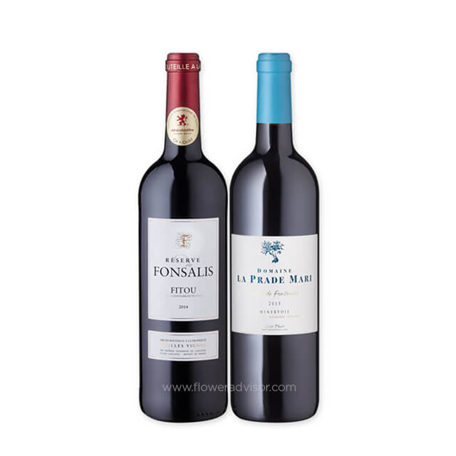 2 Bottles of French Seduction - Wine Gifts Basket