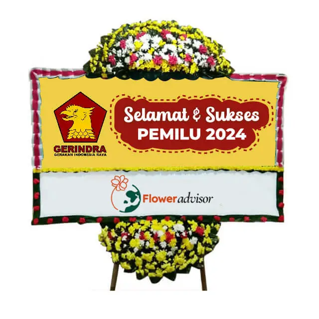 Bunga Papan Dukungan Partai Gerindra - Pemilu 2024 - 