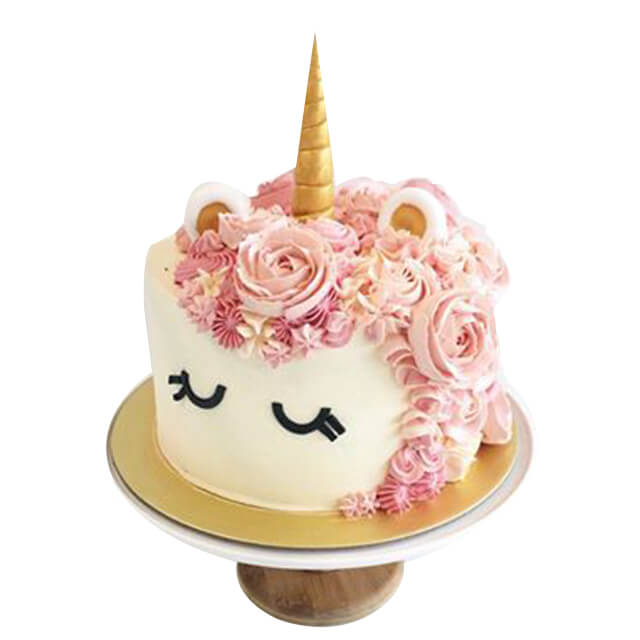 Floral Unicorn Cake (1.4kg) - Customized Cakes