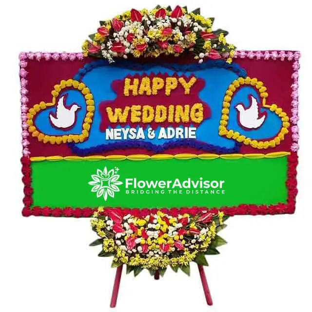 Wedding Doves Board - Papan Bunga Pernikahan