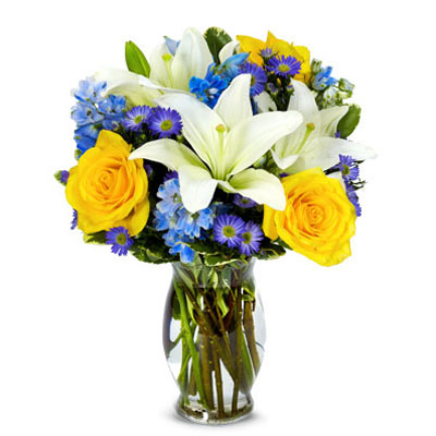 The Bright Blue Sky Bouquet - Mothers Day